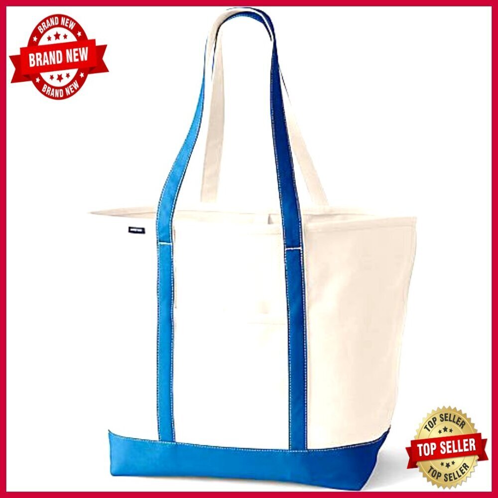 Medium Canvas Tote Bag with Multiple Pockets, 250lb Capacity